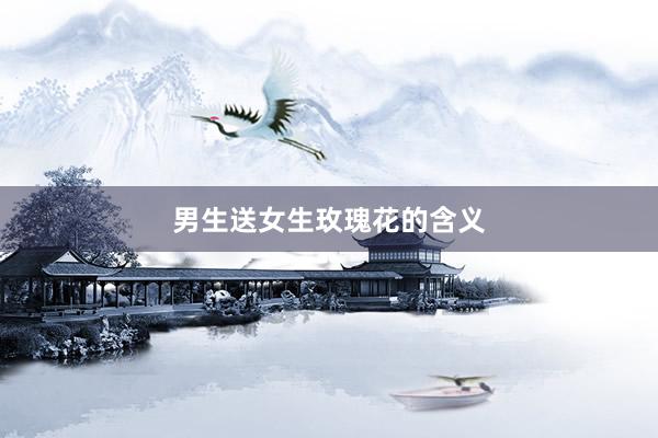 男生送女生玫瑰花的含义